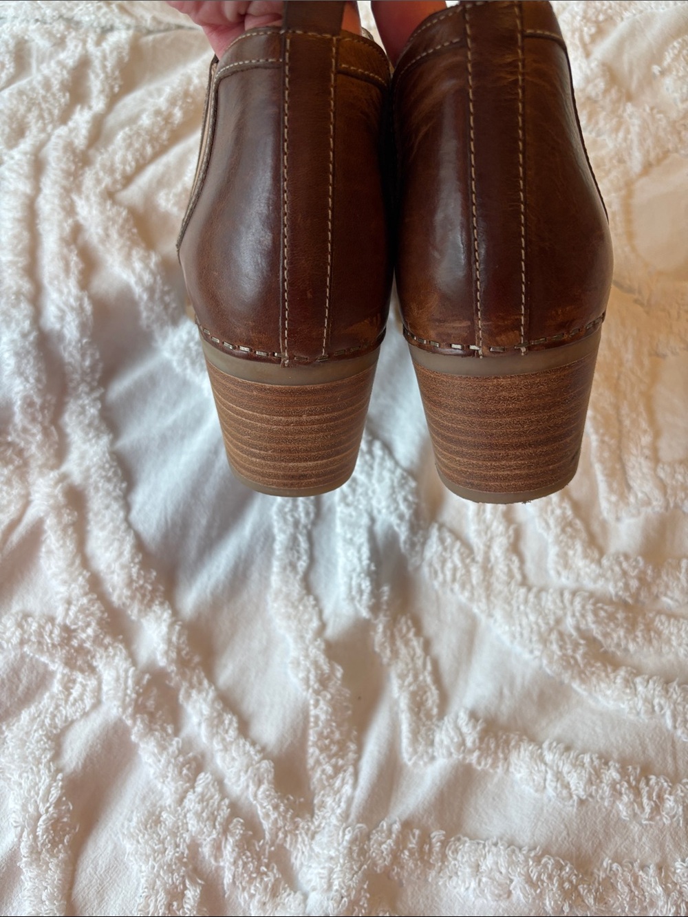 Women’s Brown Leather Ankle Booties - Classic Heeled Chelsea Style - Picture 4 of 8